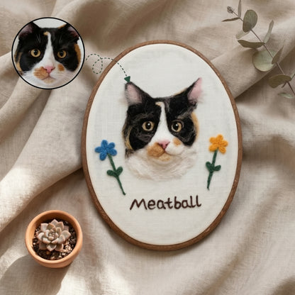 Custom Needle Felted Pet Portrait Handmade Sculpture Art Decor