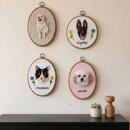 Custom Needle Felted Pet Portrait Handmade Sculpture Art Decor