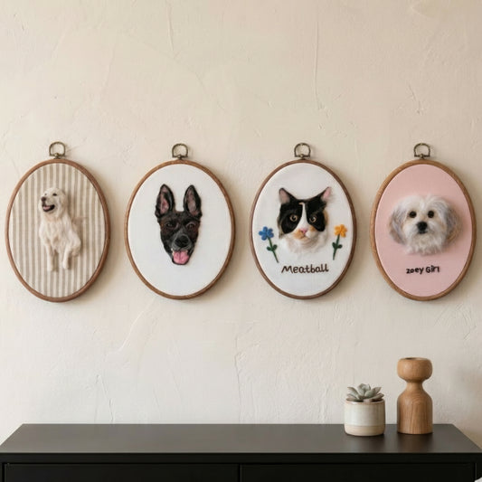 Custom Needle Felted Pet Portrait Handmade Sculpture Art Decor
