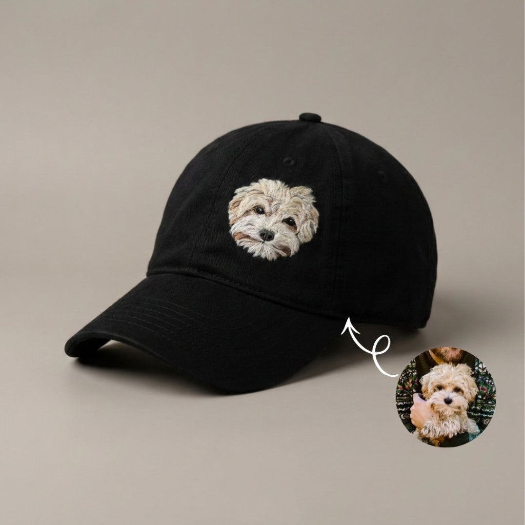 Handmade Customized Pet Portrait Classic Ball Cap - Needle Wool felted Hat