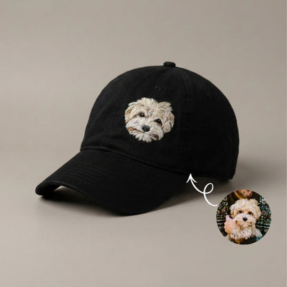 Handmade Customized Pet Portrait Classic Ball Cap - Needle Wool felted Hat