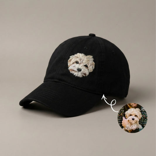 Handmade Customized Pet Portrait Classic Ball Cap - Needle Wool felted Hat