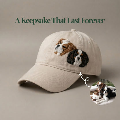 Handmade Customized Pet Portrait Classic Ball Cap - Needle Wool felted Hat