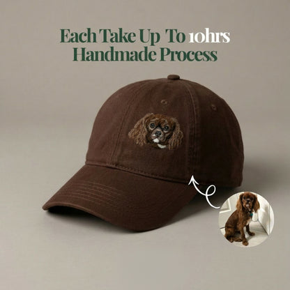 Handmade Customized Pet Portrait Classic Ball Cap - Needle Wool felted Hat