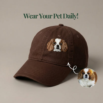 Handmade Customized Pet Portrait Classic Ball Cap - Needle Wool felted Hat