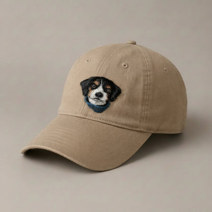 Handmade Customized Pet Portrait Classic Ball Cap - Needle Wool felted Hat